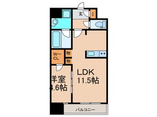 ｶｰｻﾚｸﾞﾗｽ福島野田の物件間取画像